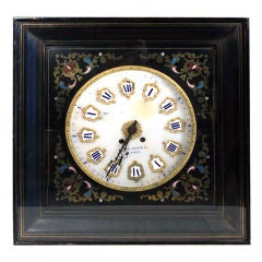 Antique  Rue St Josephs 6 Paris Wall Clock Gold Black -ornate