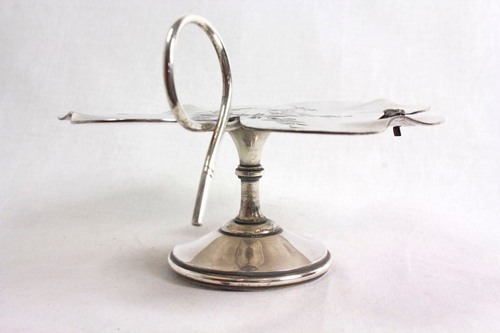 19th Century Antique Rogers Smith & Co Silver Plate Clover Truffle Tray