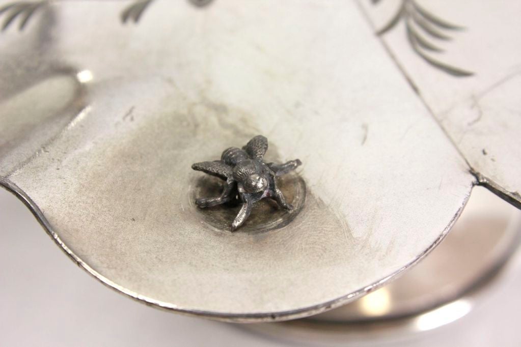 Nickel Antique Rogers Smith & Co Silver Plate Clover Truffle Tray