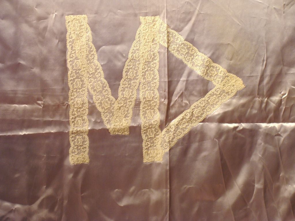 Marion Davies' Lavender Satin Bed Spread