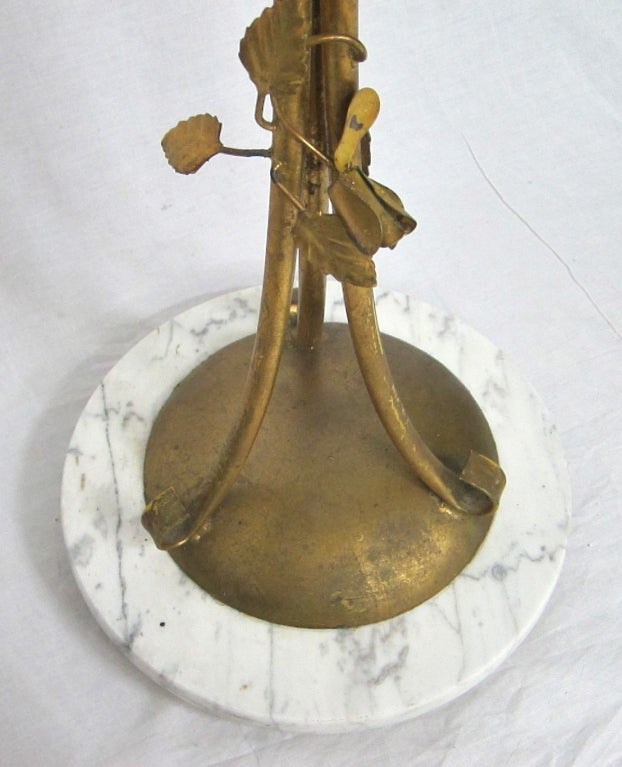 Vintage Italian Gilt Birdcage with Marble Base Hollywood Regency 2