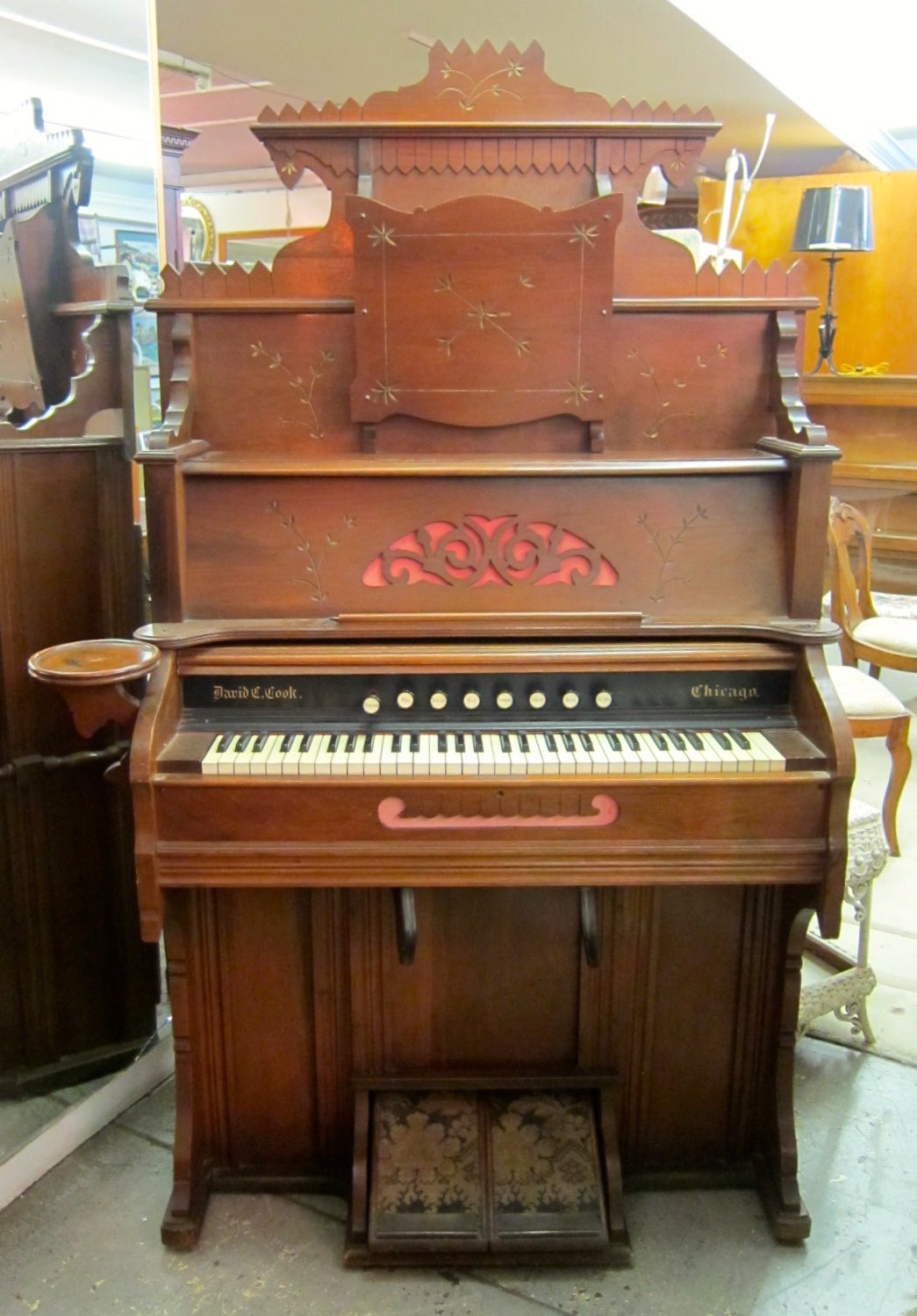 Eastlake  Style High Back Pump Organ