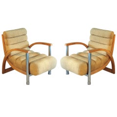 Vintage Modern Club Eclipse Chairs by Jay Spectre (Pair)