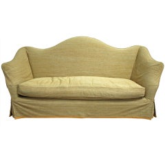 Humpbacked Slip-Covered Sofa