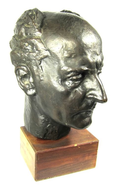 Large Bronze Bust of Conductor Wolfgang Ullrich