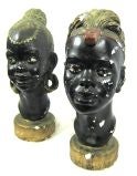 VINTAGE AFRICAN MALE & FEMALE BUSTS