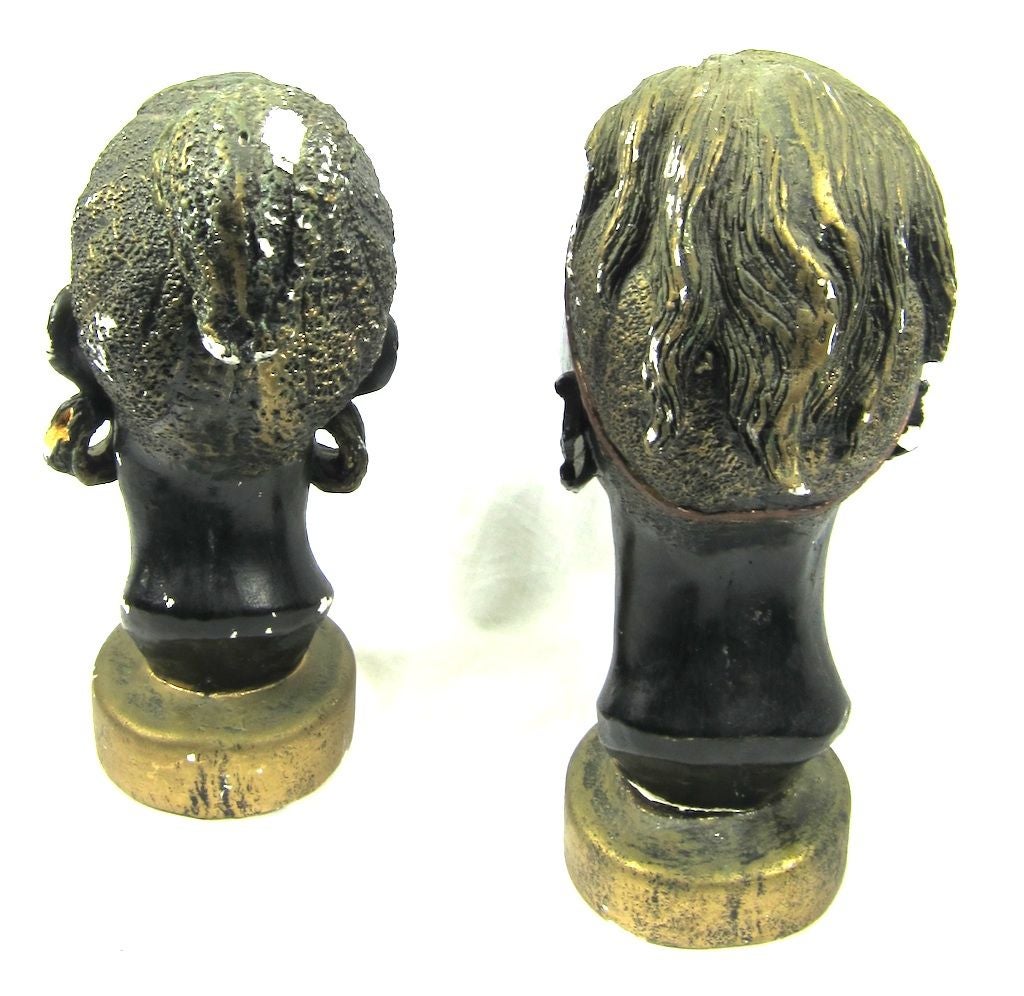 Mid-20th Century VINTAGE AFRICAN MALE & FEMALE BUSTS