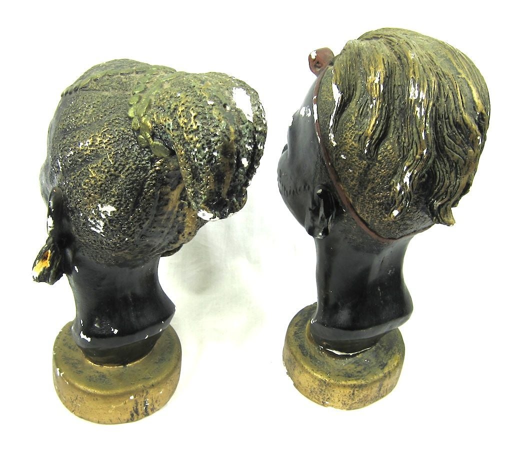 VINTAGE AFRICAN MALE & FEMALE BUSTS 1