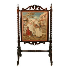 Antique English Victorian Firescreen