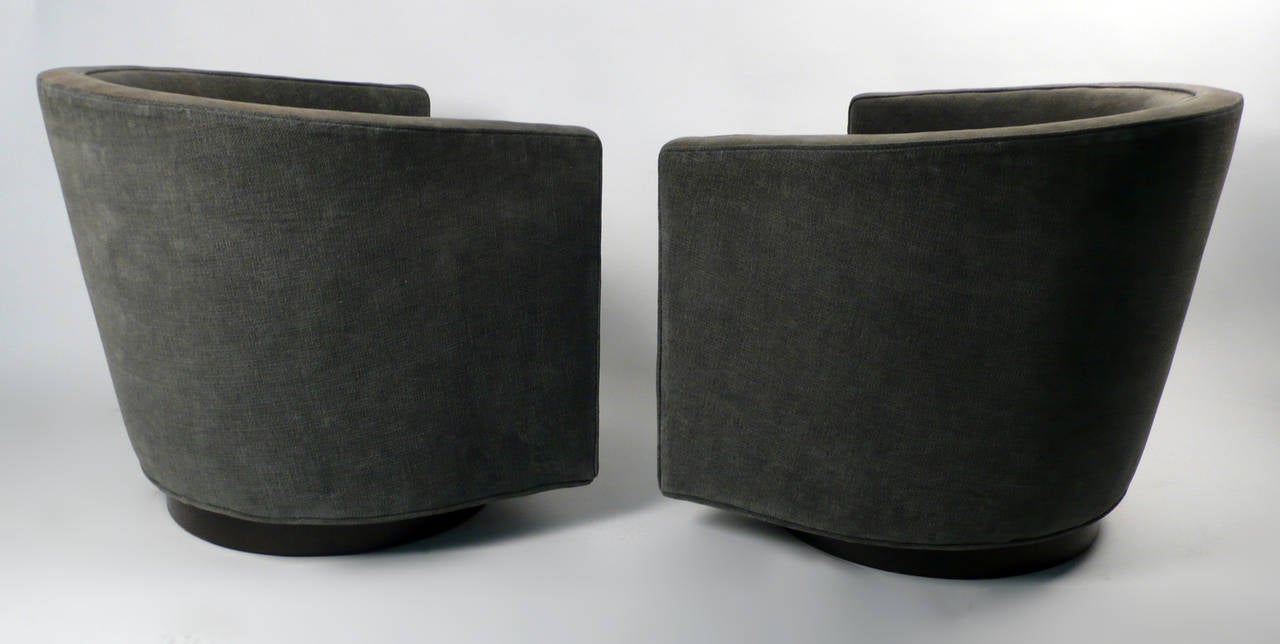 Swivel Lounge Chairs Designed by Edward Wormley for Dunbar 1
