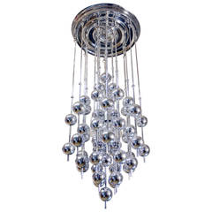 Verner Panton Metallic Ball Chandelier 10