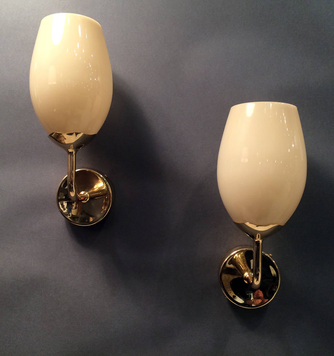 Mid-Century Modern Pair of Early Paavo Tynell Sconces