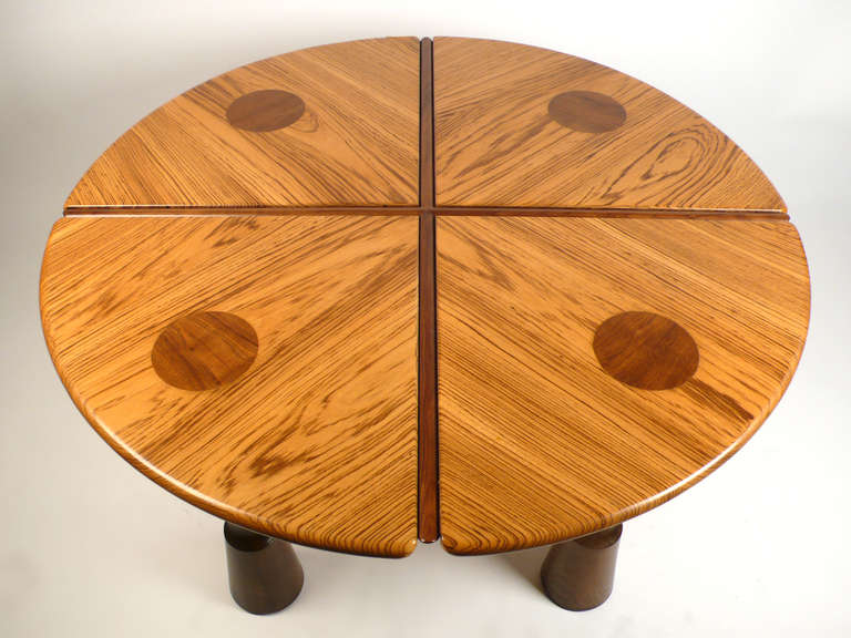 Mid-Century Modern California Craftsman Exotic Wood Game Table