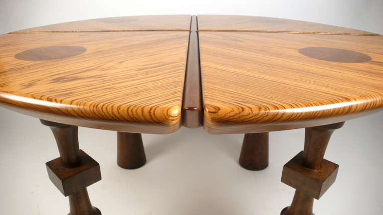 American California Craftsman Exotic Wood Game Table