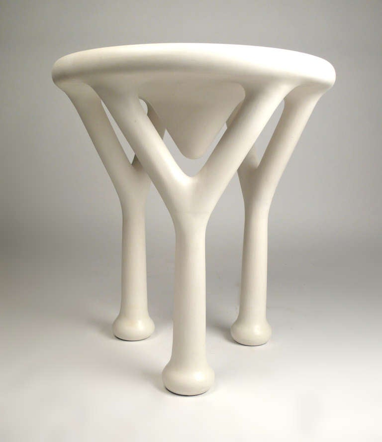Plaster Y table model #118 designed by John Dickinson
