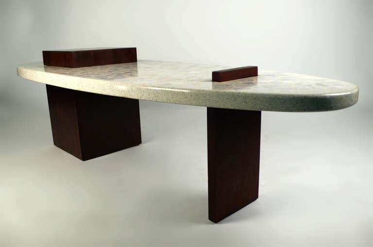 American Harvey Probber Terrazzo Cocktail Table