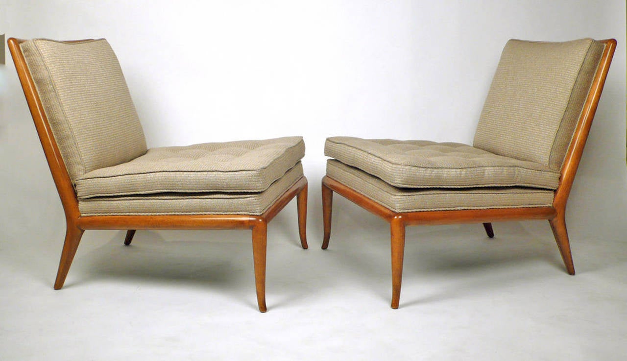 Pair of T. H. Robsjohn Gibbings Slipper Chairs