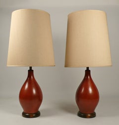Oxblood Ceramic Table Lamps