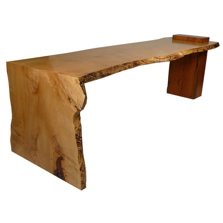 Monumental John Houshmand Folded Maple Slab Table at 1stdibs
