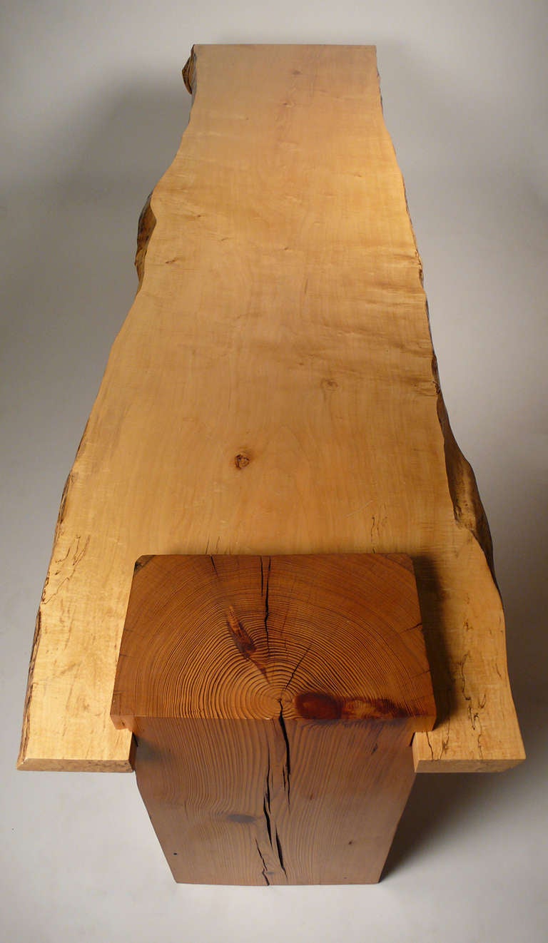 Monumental John Houshmand Folded Maple Slab Table at 1stdibs