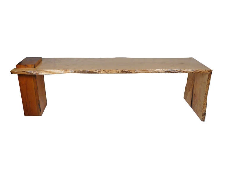 Monumental John Houshmand Folded Maple Slab Table