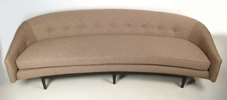 Mid-Century Modern Curved Sofa by Harvey Probber