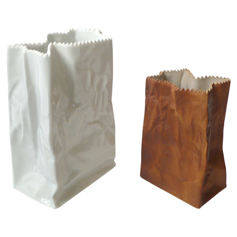 Tapio Wirkkala Porcelain Paper Bag Vases at 1stDibs | tapio wirkkala paper  bag vase, paper bag vase by tapio wirkkala, rosenthal paper bag vase