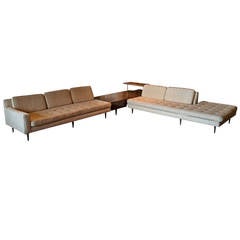 Vintage Freestanding Harvey Probber Sectional with Table and Console