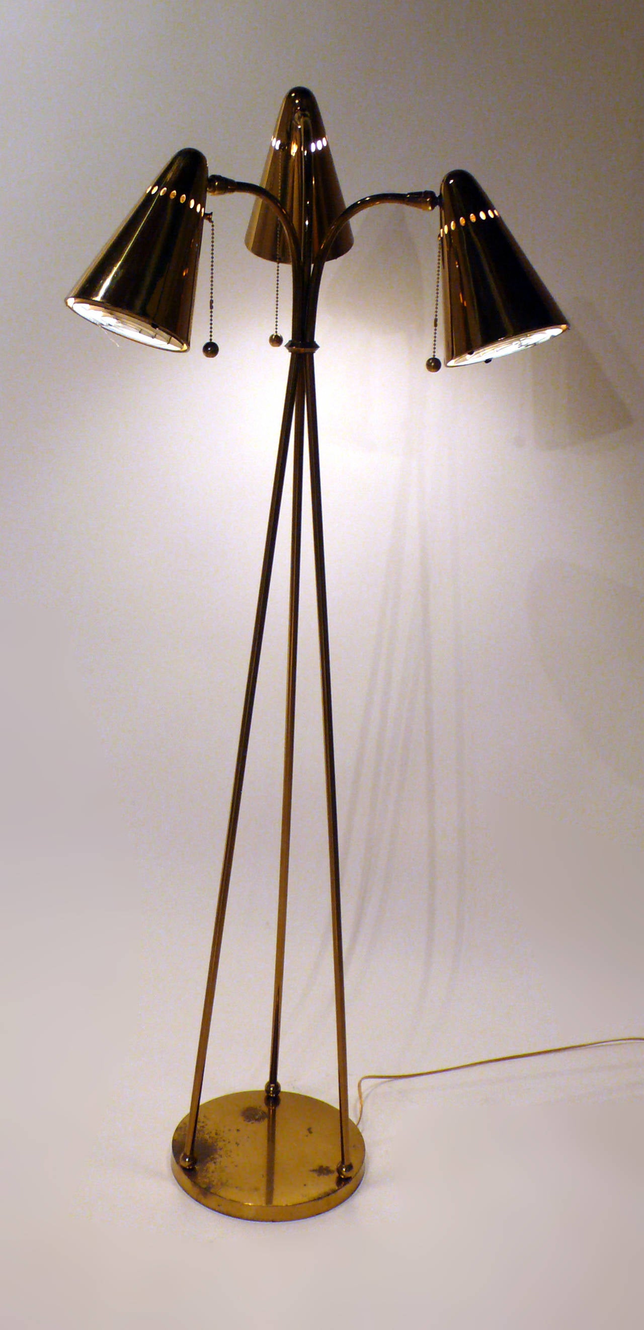 mid century tripod lamp