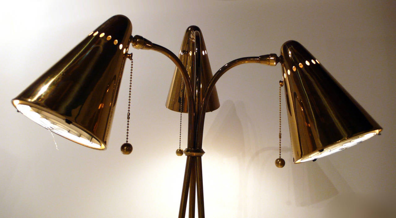 Mid-Century Modern Mid-Century Tripod Floor Lamp For Sale