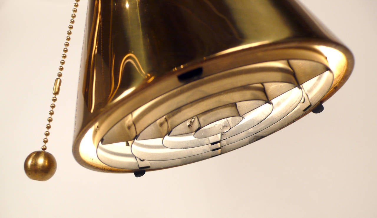 Brass Mid-Century Tripod Floor Lamp For Sale