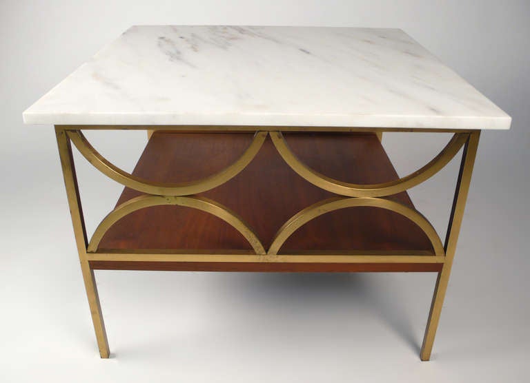 Brass and Marble Side Tables 1