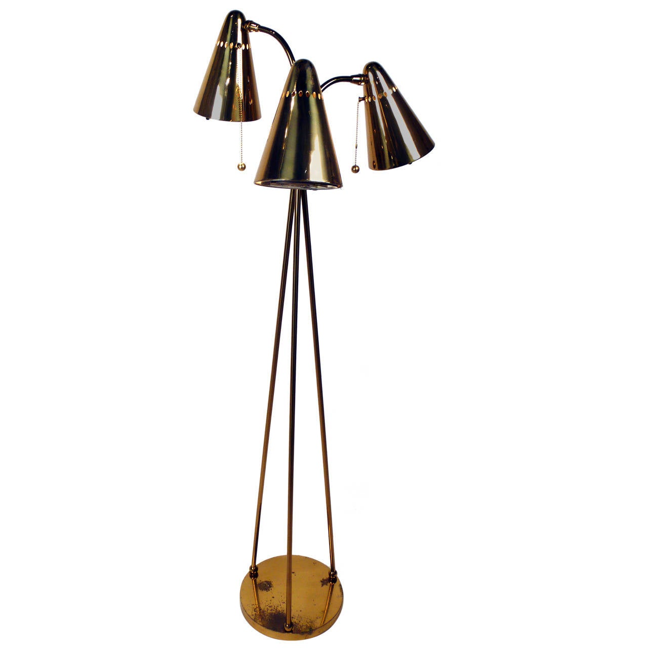 Mid-Century Tripod Floor Lamp For Sale at 1stdibs