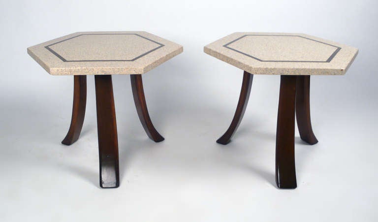 Mid-Century Modern Harvey Probber Hexagonal Side Tables