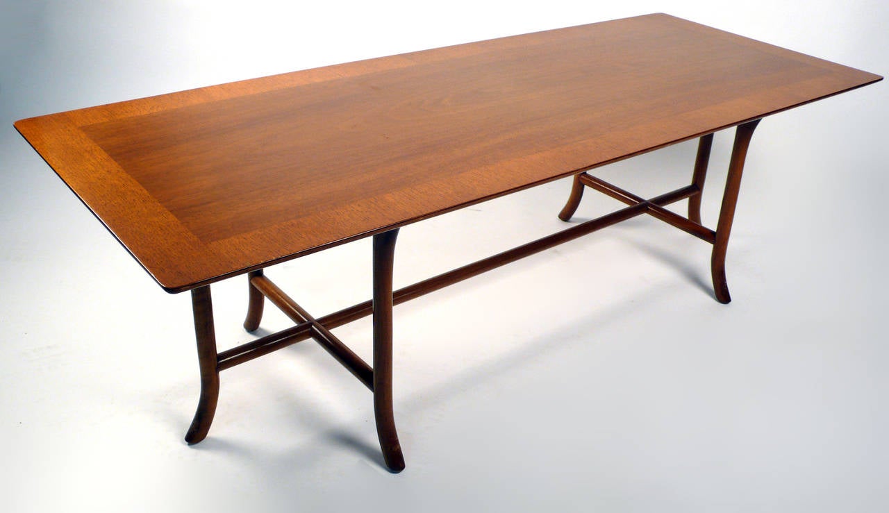 Mid-Century Modern T.H. Robsjohn-Gibbings Sabre Leg Klismos Coffee Table