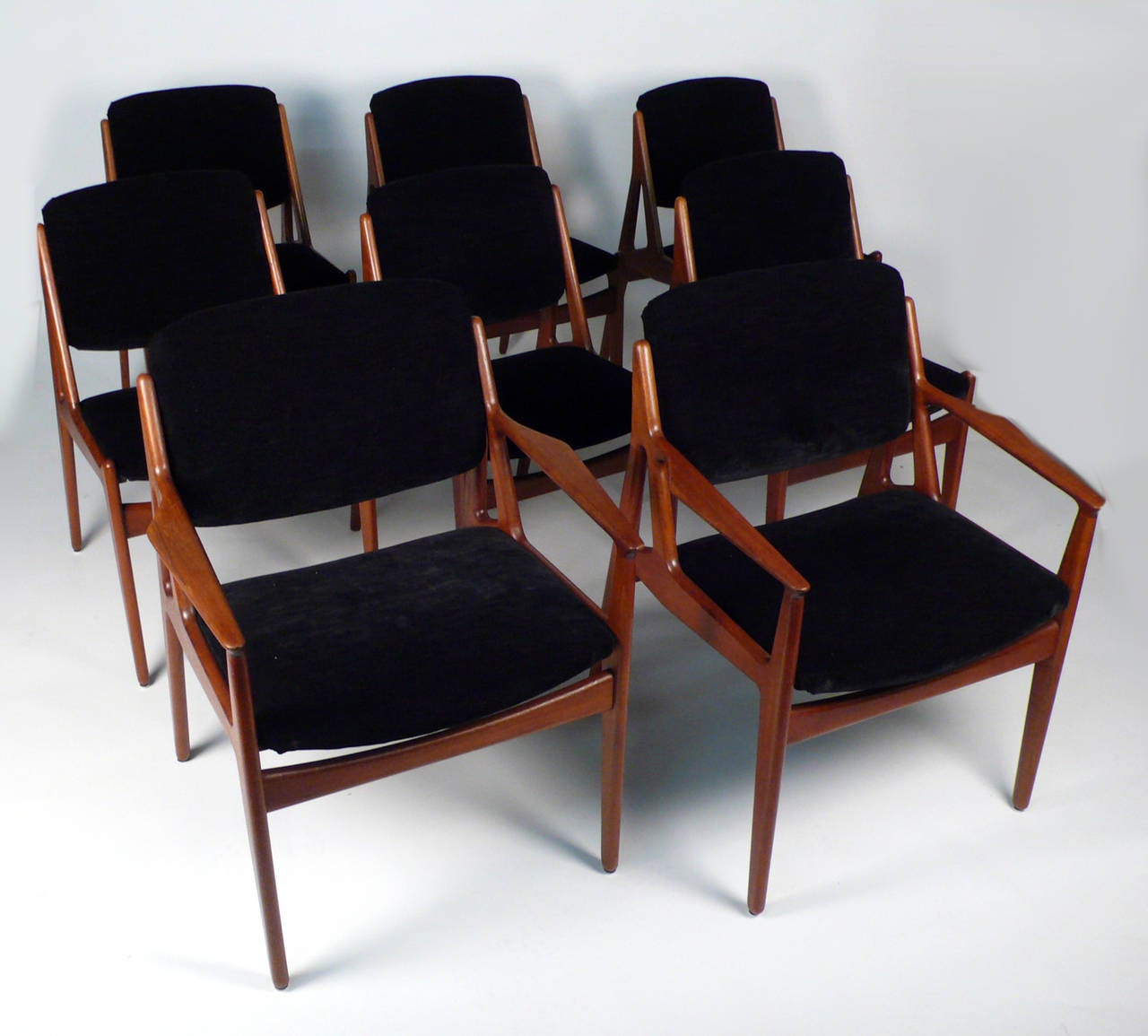 Teak Set of Eight Arne Vodder Dining Chairs