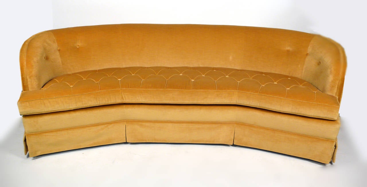 Sofa by Heritage with original gold velvet upholstery in excellent original condition!