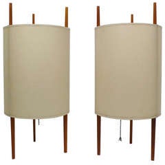 Pair of Cylinder Lamps by Isamu Noguchi