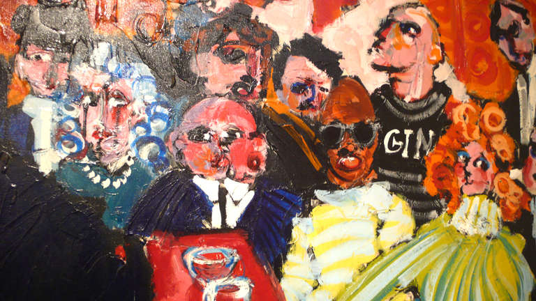 bar scene painting