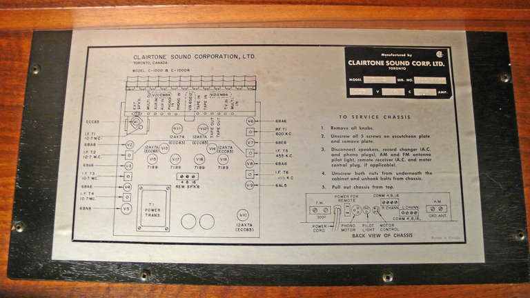 Claritone S1001 Signature Series Stereo Credenza In Good Condition In Dallas, TX