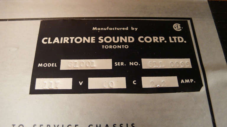 Mid-20th Century Claritone S1001 Signature Series Stereo Credenza