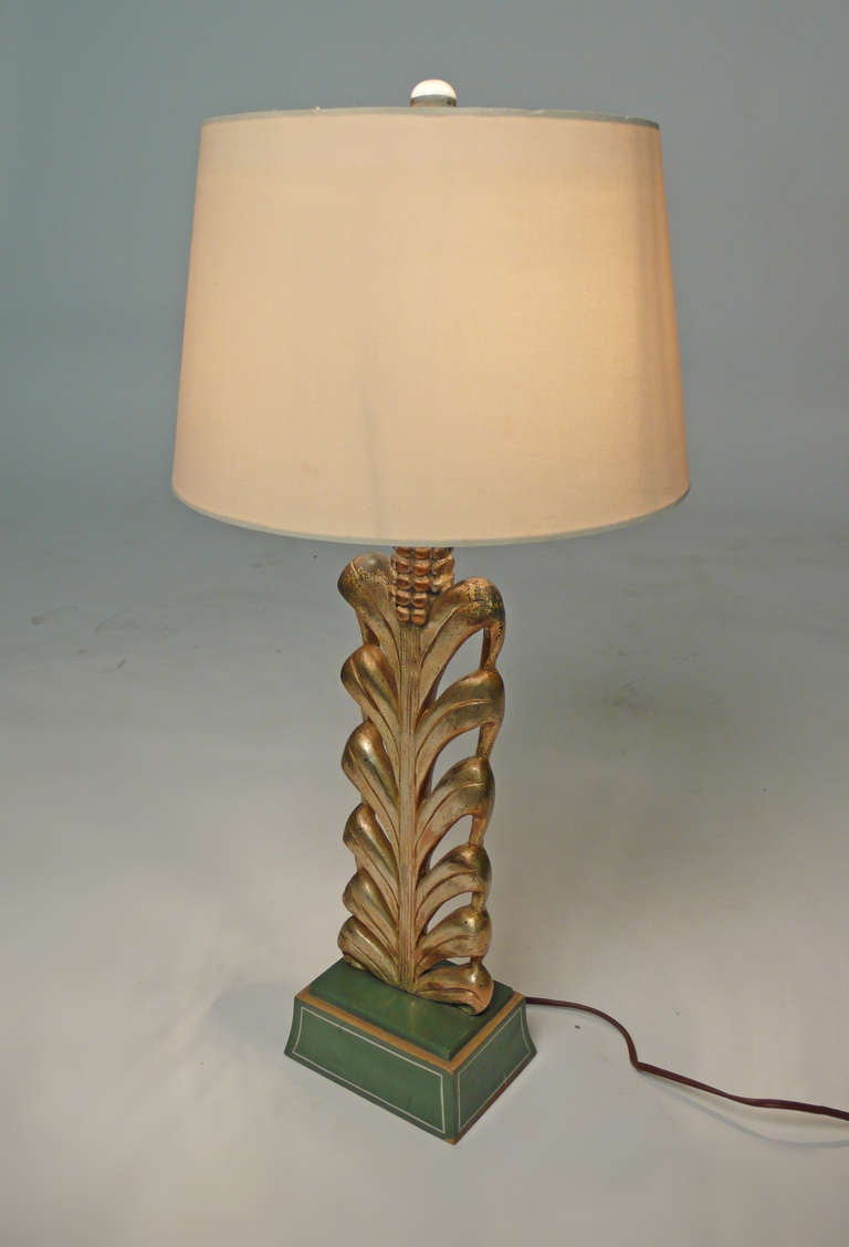 Art Deco Gilt Silver Lamps In Good Condition In Dallas, TX