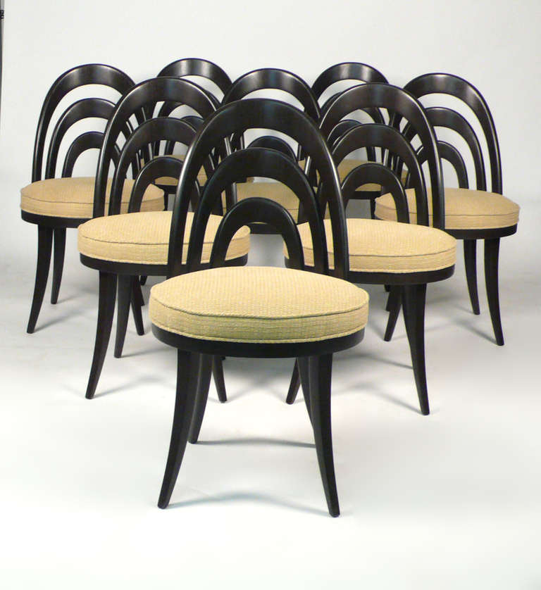 Mid-Century Modern Set of Eight Harvey Probber Dining Chairs