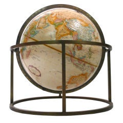 Vintage Paul McCobb Bronze Desktop Globe