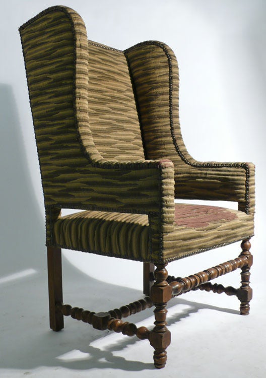 Unusual Spanish Wingback Chair - Great Provenance 1