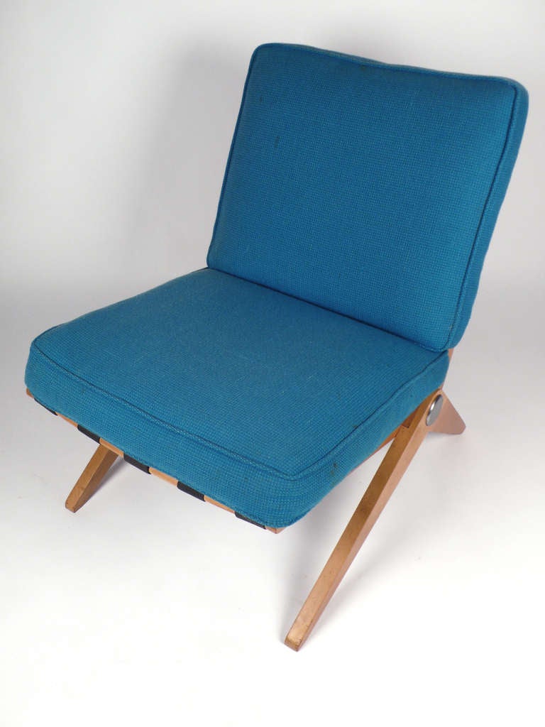 American Early Pierre Jeanneret Scissor Chair 