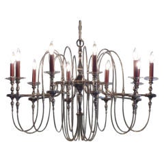 Spectacular Silver Plated 10 arm Chandelier