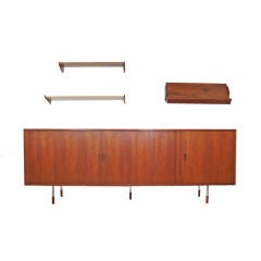 Arne Vodder Credenza + Wall mounted shelves