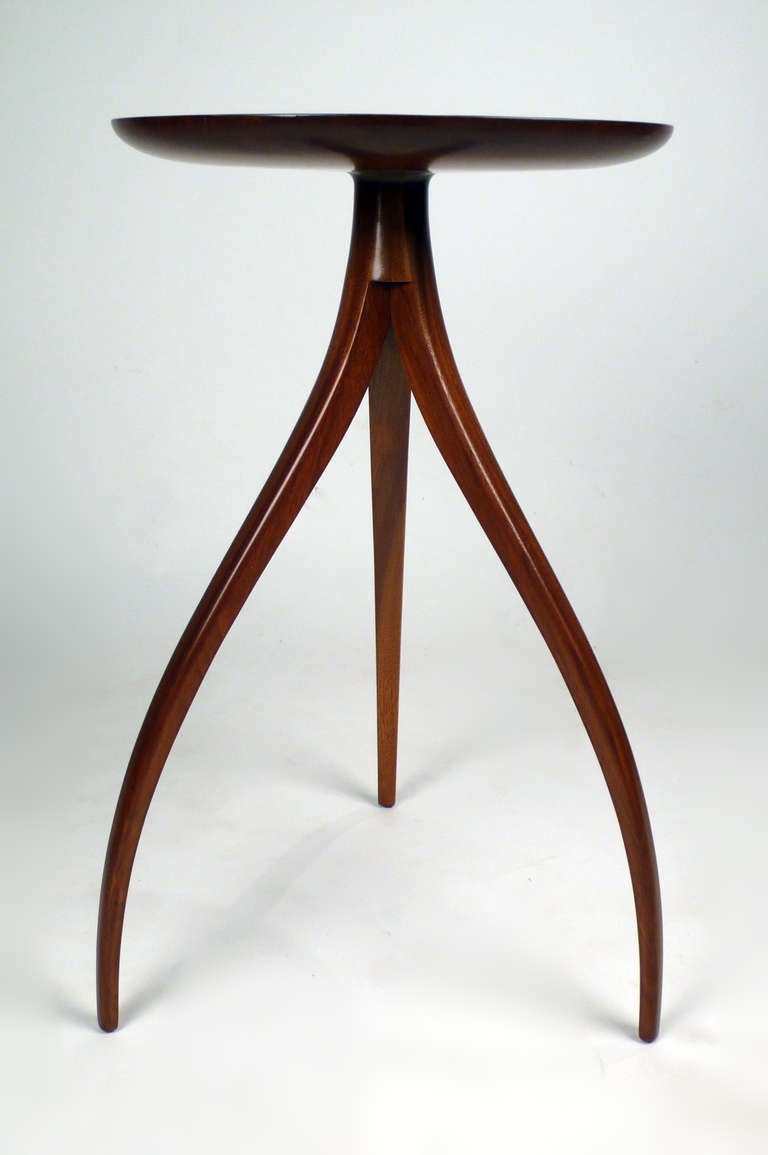 Sculptural Side Table by Edward Wormley for Dunbar. Very fluid and beautifully crafted.