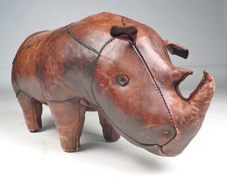 Leather Rhinoceros designed by Dimitri Omersa for Abercrombie & Fitch 1960s.